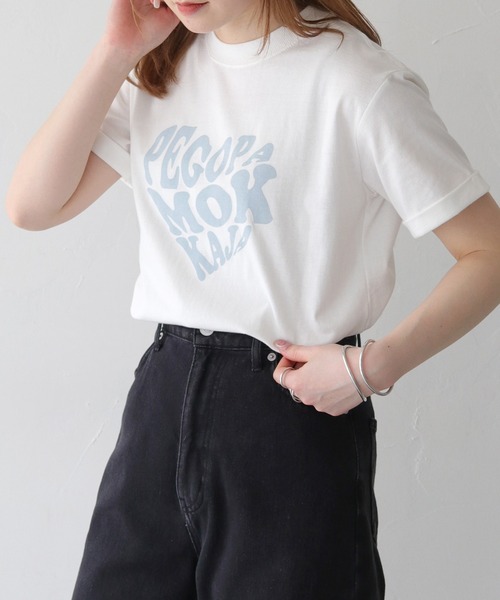 HER CLOSET(ハークローゼット)の「 【HER CLOSET】WEB限定ハートプリントロゴロールアップTシャツ WEB LIMITED HEART PRINT LOGO ROLL-UP T-SHIRT(Tシャツ/カットソー・レディース・ブラック/ホワイト系2/ホワイト系1/オフホワイト・S/M)」の22枚目の写真