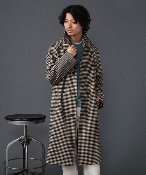 春【Macintoshチェックウールコート】アパルトモン購入 春【Macintoshチェックウールコート】アパルトモン購入 MACKINTOSH