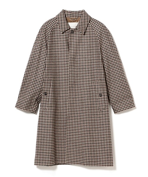 Mackintosh（マッキントッシュ）の「MACKINTOSH / 別注 BALFIELD ウール ガンクラブチェック ラグランスリーブ バルカラーコート（その他アウター・メンズ・ブラウン・34/40/38/36）」の18枚目の写真