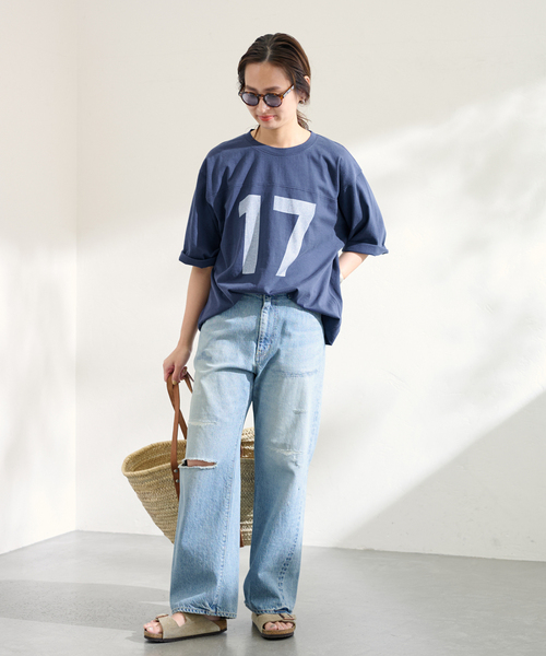 FRAMeWORK フレームワーク ナンバープリントTEE FRAMeWORK（フレームワーク）の「ナンバープリントTEE（Tシャツ