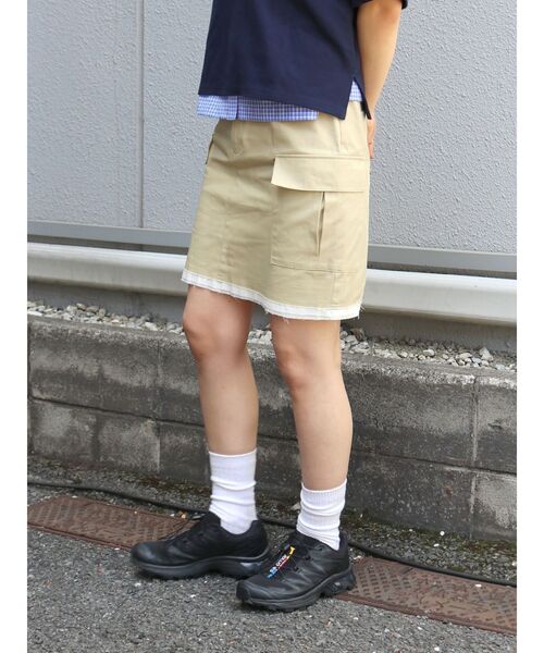 Ungrid（アングリッド）の「デザインミニスカート（スカート・レディース・チャコールグレー/ベージュ・SMALL/MEDIUM）」の4枚目の写真