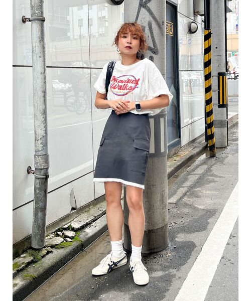 Ungrid（アングリッド）の「デザインミニスカート（スカート・レディース・チャコールグレー/ベージュ・SMALL/MEDIUM）」の13枚目の写真