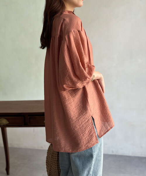 Chez toi（シェトワ）の「袖ボリュームシアースキッパーブラウス（シャツ/ブラウス・レディース・アイボリー/ゴールド/ピンク・FREE）」の20枚目の写真