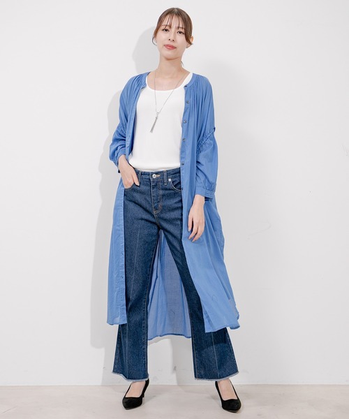 Jayro(ジャイロ)の「インド綿ボイル襟シャーリングワンピース(ワンピース・レディース・ブルー/ピンク/ブラック・M)」の17枚目の写真