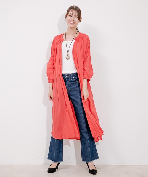 Jayro(ジャイロ)の「インド綿ボイル襟シャーリングワンピース(ワンピース・レディース・ブルー/ピンク/ブラック・M)」の21枚目の写真