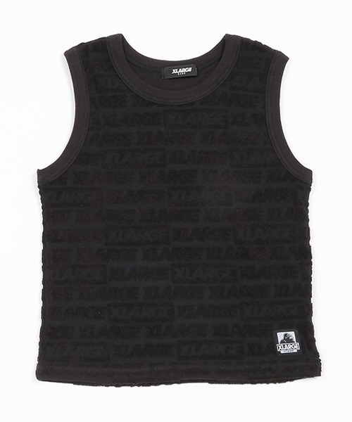 XLARGE KIDS（エクストララージキッズ）の「パイルロゴジャガードタンクトップ（タンクトップ・キッズ・ブラック/ブルー/ブラウン・90cm/100cm/110cm/120cm/130cm/140cm）」の2枚目の写真