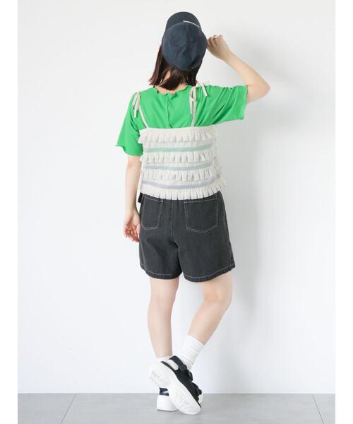 ehka sopo（エヘカソポ）の「ラップショートパンツ（その他パンツ・レディース・キナリ/ブラック/サックスブルー・F）」の13枚目の写真