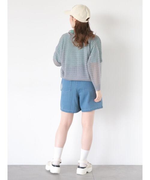 ehka sopo（エヘカソポ）の「ラップショートパンツ（その他パンツ・レディース・キナリ/ブラック/サックスブルー・F）」の18枚目の写真