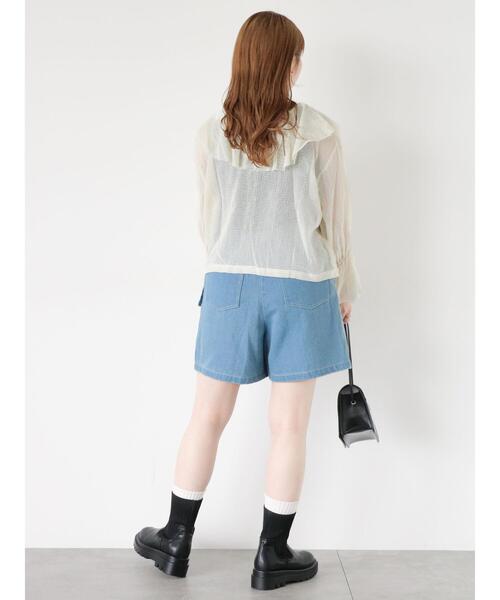 ehka sopo（エヘカソポ）の「ラップショートパンツ（その他パンツ・レディース・キナリ/ブラック/サックスブルー・F）」の22枚目の写真