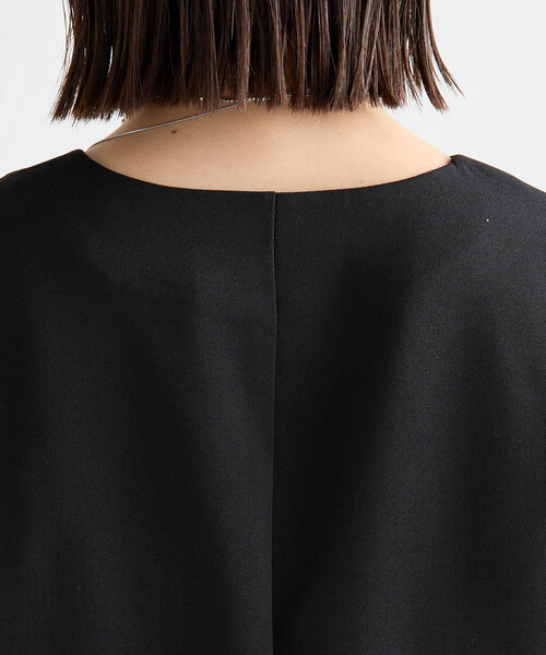 mystic（ミスティック）の「半袖ショートジャケット（ノーカラージャケット・レディース・アイボリー/ブラック・FREE）」の21枚目の写真