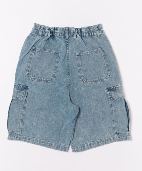 BACK NUMBER（バックナンバー）の「【BACK NUMBER】デニムカーゴショートパンツ（デニムパンツ・レディース・ライトインディゴブルー/ブラック・M/L）」の3枚目の写真