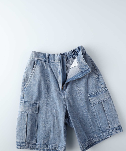 BACK NUMBER（バックナンバー）の「【BACK NUMBER】デニムカーゴショートパンツ（デニムパンツ・レディース・ライトインディゴブルー/ブラック・M/L）」の7枚目の写真