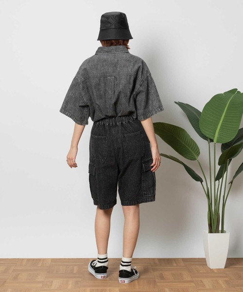 BACK NUMBER（バックナンバー）の「【BACK NUMBER】デニムカーゴショートパンツ（デニムパンツ・レディース・ライトインディゴブルー/ブラック・M/L）」の15枚目の写真
