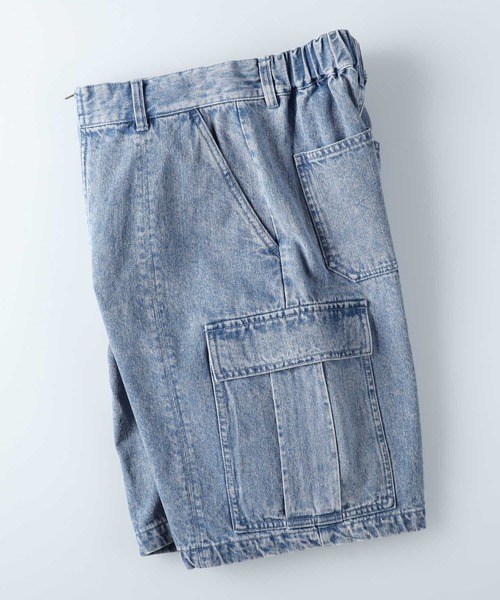 BACK NUMBER（バックナンバー）の「【BACK NUMBER】デニムカーゴショートパンツ（デニムパンツ・レディース・ライトインディゴブルー/ブラック・M/L）」の9枚目の写真