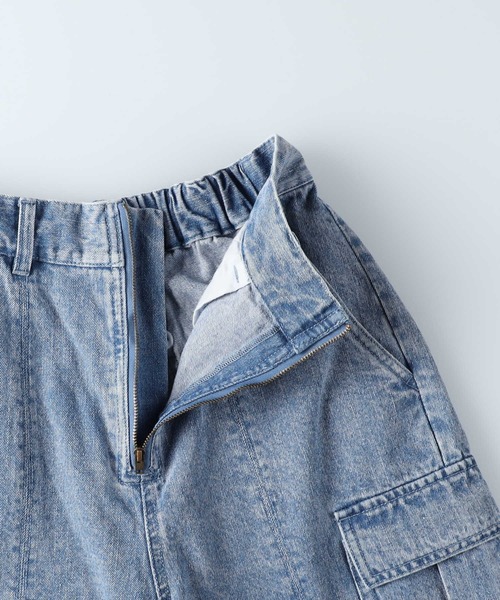 BACK NUMBER（バックナンバー）の「【BACK NUMBER】デニムカーゴショートパンツ（デニムパンツ・レディース・ライトインディゴブルー/ブラック・M/L）」の10枚目の写真
