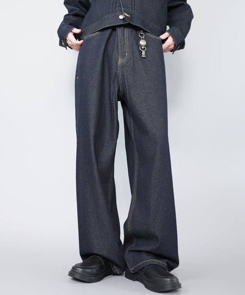 salsationワイドパンツ size SHORT/TALLあり］キチントボトムス サキソニー ワイド パンツ