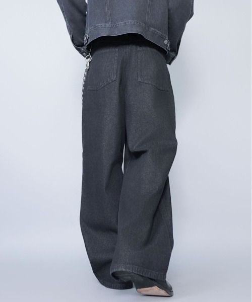 SPINNS(スピンズ)の「【セットアップ対応】ヴィンテージライクバギーデニムパンツ/ユニセックス(デニムパンツ・メンズ・ブラック系その他/ブルー系その他2/ブルー系その他/サックスブルー系/ブラック/ワンウォッシュ/ネイビー・L/M/S)」の21枚目の写真