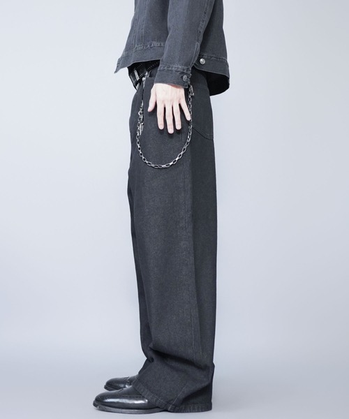 SPINNS(スピンズ)の「【セットアップ対応】ヴィンテージライクバギーデニムパンツ/ユニセックス(デニムパンツ・メンズ・ブラック系その他/ブルー系その他2/ブルー系その他/サックスブルー系/ブラック/ワンウォッシュ/ネイビー・L/M/S)」の22枚目の写真