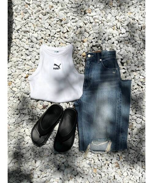 PUMA（プーマ）の「【PUMA】CLASSICSリブスリムタンクトップ（タンクトップ・レディース・ホワイト/ブラック・FREE）」の16枚目の写真