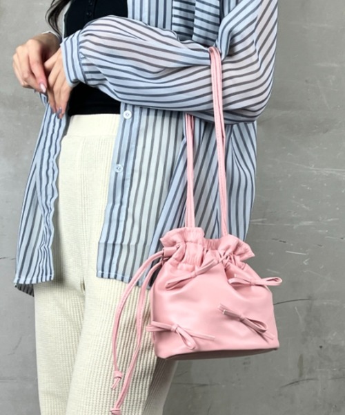定率割引 往復 リクエストオーダーページリバティマロンロゼあおり巾着 ショルダーバッグ