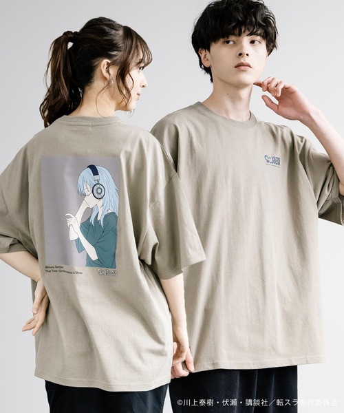 Rocky Monroe（ロッキーモンロー）の「アニメコラボ 限定 オリジナルイラスト  転生したらスライムだった件 「リムル」オーバーサイズバックプリント半袖Tシャツ/カットソー（Tシャツ/カットソー・メンズ・ベージュ/ネイビー/ホワイト/ブルー/ブラック・M/L/XL）」の3枚目の写真