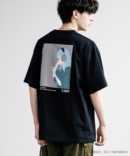 Rocky Monroe（ロッキーモンロー）の「アニメコラボ 限定 オリジナルイラスト  転生したらスライムだった件 「リムル」オーバーサイズバックプリント半袖Tシャツ/カットソー（Tシャツ/カットソー・メンズ・ベージュ/ネイビー/ホワイト/ブルー/ブラック・M/L/XL）」の17枚目の写真