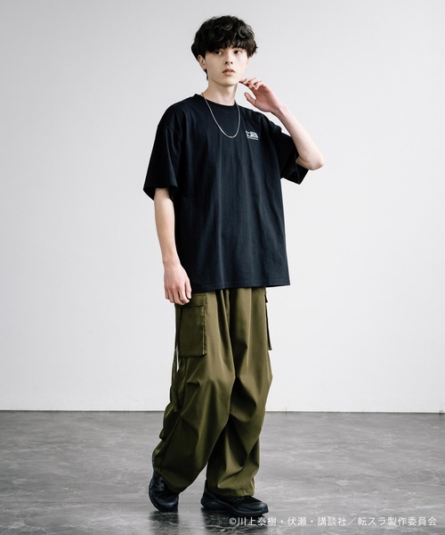 Rocky Monroe（ロッキーモンロー）の「アニメコラボ 限定 オリジナルイラスト  転生したらスライムだった件 「リムル」オーバーサイズバックプリント半袖Tシャツ/カットソー（Tシャツ/カットソー・メンズ・ベージュ/ネイビー/ホワイト/ブルー/ブラック・M/L/XL）」の19枚目の写真