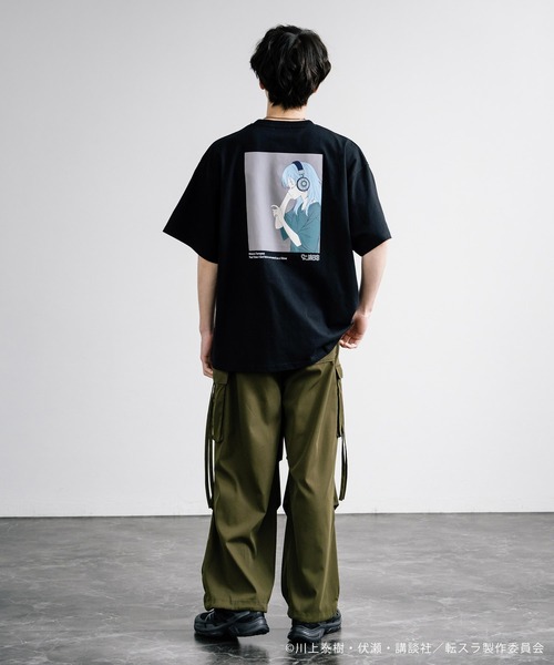 Rocky Monroe（ロッキーモンロー）の「アニメコラボ 限定 オリジナルイラスト  転生したらスライムだった件 「リムル」オーバーサイズバックプリント半袖Tシャツ/カットソー（Tシャツ/カットソー・メンズ・ベージュ/ネイビー/ホワイト/ブルー/ブラック・M/L/XL）」の20枚目の写真