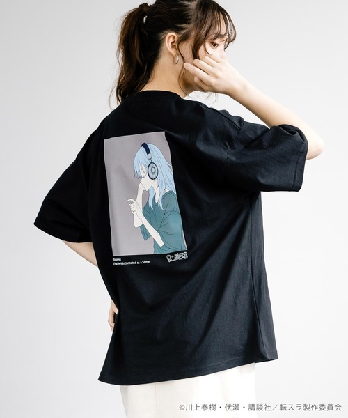 Rocky Monroe（ロッキーモンロー）の「アニメコラボ 限定 オリジナルイラスト  転生したらスライムだった件 「リムル」オーバーサイズバックプリント半袖Tシャツ/カットソー（Tシャツ/カットソー・メンズ・ベージュ/ネイビー/ホワイト/ブルー/ブラック・M/L/XL）」の21枚目の写真