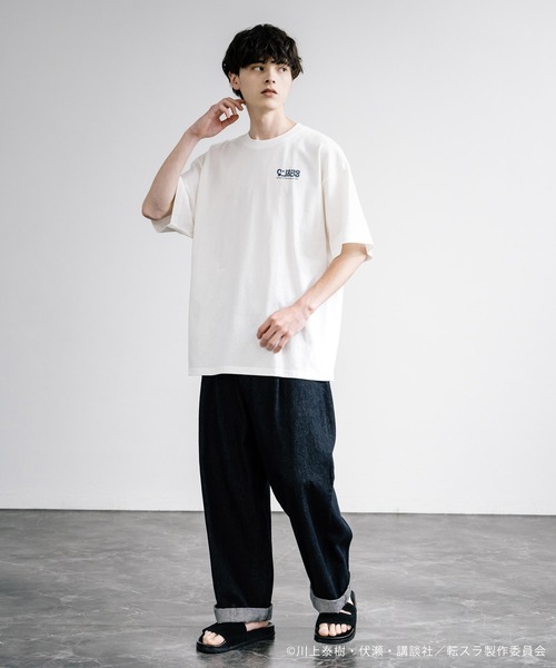 Rocky Monroe（ロッキーモンロー）の「アニメコラボ 限定 オリジナルイラスト  転生したらスライムだった件 「リムル」オーバーサイズバックプリント半袖Tシャツ/カットソー（Tシャツ/カットソー・メンズ・ベージュ/ネイビー/ホワイト/ブルー/ブラック・M/L/XL）」の10枚目の写真