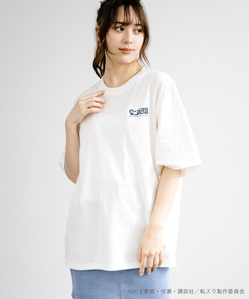 Rocky Monroe（ロッキーモンロー）の「アニメコラボ 限定 オリジナルイラスト  転生したらスライムだった件 「リムル」オーバーサイズバックプリント半袖Tシャツ/カットソー（Tシャツ/カットソー・メンズ・ベージュ/ネイビー/ホワイト/ブルー/ブラック・M/L/XL）」の12枚目の写真