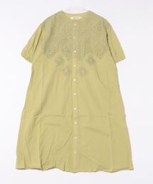 SUPER HAKKA | コットンカルゼスクエアケミカルレースワンピース（前開き）(ワンピース)