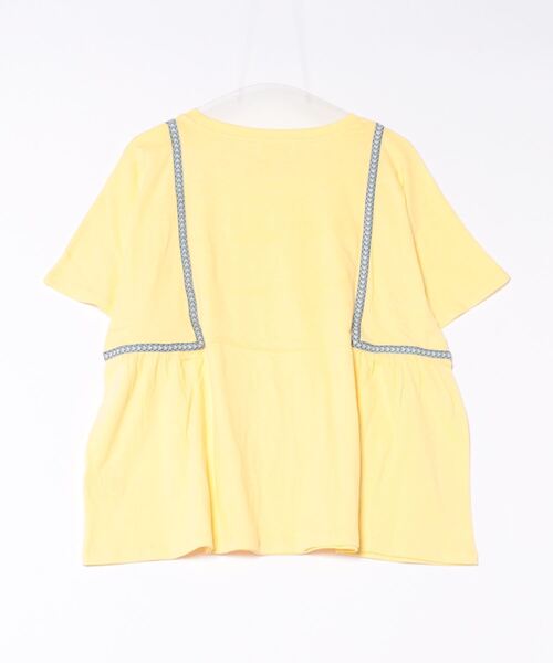 CUBE SUGAR（キューブシュガー）の「CUBE SUGAR/キューブシュガー　強撚天竺テープ切替ドルマンTEE（Tシャツ/カットソー・レディース・オレンジ/イエロー/ホワイト・FREE）」の8枚目の写真