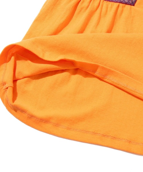 CUBE SUGAR（キューブシュガー）の「CUBE SUGAR/キューブシュガー　強撚天竺テープ切替ドルマンTEE（Tシャツ/カットソー・レディース・オレンジ/イエロー/ホワイト・FREE）」の12枚目の写真