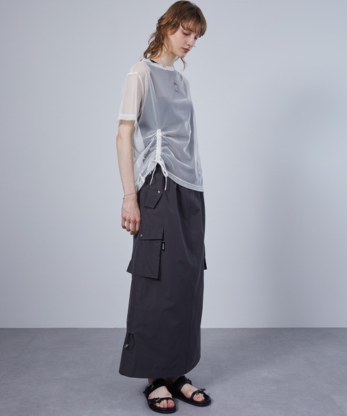 ELOOPS(イーループス)の「【ELOOPS】4WAY レイヤード シアートップスセット・Tシャツ・タンクトップ(Tシャツ/カットソー・レディース・ミント/ブラック/ブラウン・FREE)」の13枚目の写真