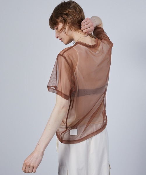 ELOOPS(イーループス)の「【ELOOPS】4WAY レイヤード シアートップスセット・Tシャツ・タンクトップ(Tシャツ/カットソー・レディース・ミント/ブラック/ブラウン・FREE)」の14枚目の写真