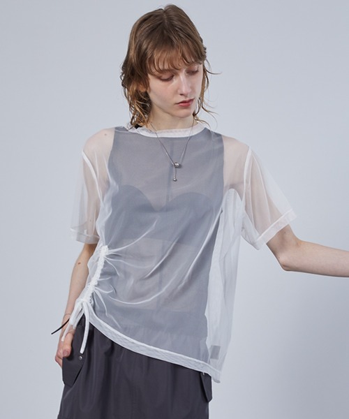 ELOOPS(イーループス)の「【ELOOPS】4WAY レイヤード シアートップスセット・Tシャツ・タンクトップ(Tシャツ/カットソー・レディース・ミント/ブラック/ブラウン・FREE)」の20枚目の写真