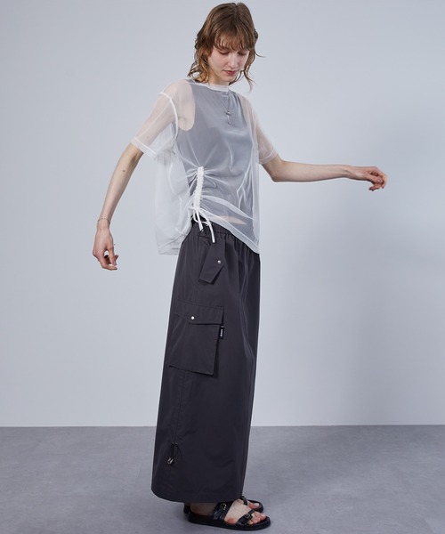 ELOOPS(イーループス)の「【ELOOPS】4WAY レイヤード シアートップスセット・Tシャツ・タンクトップ(Tシャツ/カットソー・レディース・ミント/ブラック/ブラウン・FREE)」の21枚目の写真