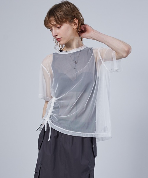ELOOPS(イーループス)の「【ELOOPS】4WAY レイヤード シアートップスセット・Tシャツ・タンクトップ(Tシャツ/カットソー・レディース・ミント/ブラック/ブラウン・FREE)」の22枚目の写真