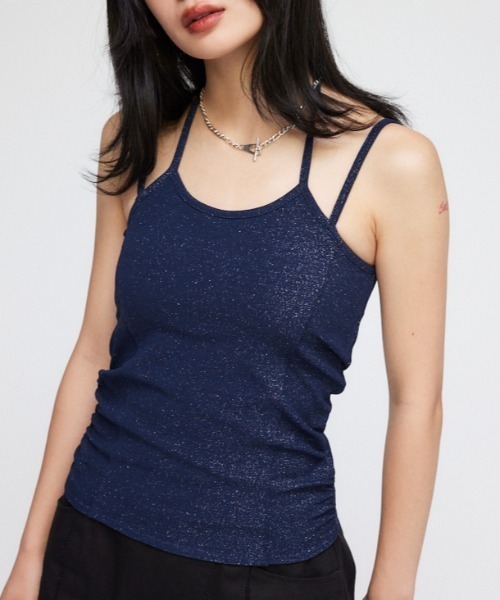 新品未使用タグ付き【LGB】ルグランブルー　キャミソール アシンメトリック LAGUA GEM（ラグアジェム）の「GLITTER STRING カップ