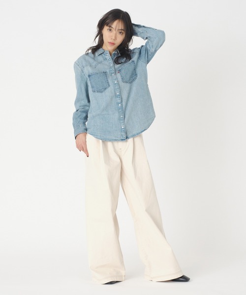 Levi's（リーバイス）の「Levi's/リーバイス TEODORA WESTERN SHIRT *CLEAN C（シャツ/ブラウス・レディース・ブルー・M/S/XS）」の6枚目の写真