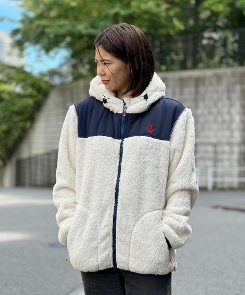 CHUMS（チャムス）の「【CHUMS】Elmo Fleece Full Zip Parka / エルモフリースフルジップパーカー（パーカー・メンズ・ネイビー/アイボリー/ブラウン・LARGE/X-LARGE/MEDIUM）」の2枚目の写真