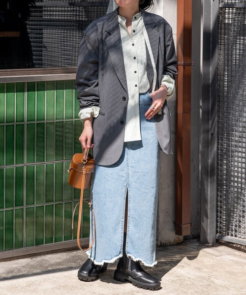 FREAK'S STORE（フリークスストア）の「ベーシック フリルリボンブラウス（シャツ/ブラウス・レディース・オフホワイト/グリーン/チャコール・ﾌﾘ-）」の20枚目の写真