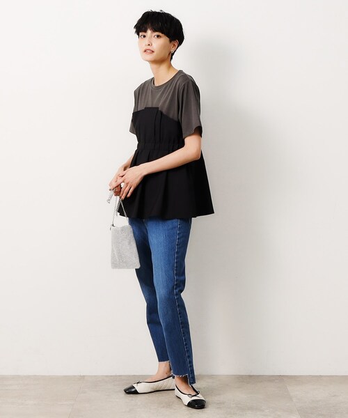 OPAQUE.CLIP(オペークドットクリップ)の「◆ビスチェドッキングカットソー【洗濯機洗い可】(Tシャツ/カットソー・レディース・グレー系4/ブラック系4/ベージュ系4・38/40/42)」の10枚目の写真