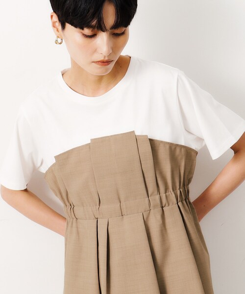 OPAQUE.CLIP(オペークドットクリップ)の「◆ビスチェドッキングカットソー【洗濯機洗い可】(Tシャツ/カットソー・レディース・グレー系4/ブラック系4/ベージュ系4・38/40/42)」の12枚目の写真