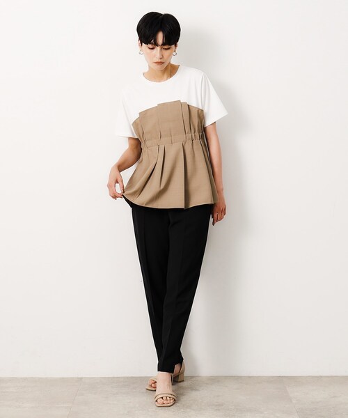 OPAQUE.CLIP(オペークドットクリップ)の「◆ビスチェドッキングカットソー【洗濯機洗い可】(Tシャツ/カットソー・レディース・グレー系4/ブラック系4/ベージュ系4・38/40/42)」の13枚目の写真