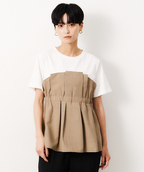 OPAQUE.CLIP(オペークドットクリップ)の「◆ビスチェドッキングカットソー【洗濯機洗い可】(Tシャツ/カットソー・レディース・グレー系4/ブラック系4/ベージュ系4・38/40/42)」の16枚目の写真