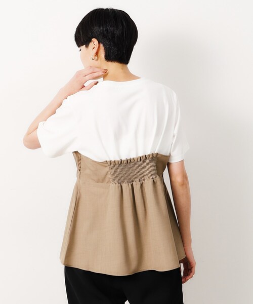 OPAQUE.CLIP(オペークドットクリップ)の「◆ビスチェドッキングカットソー【洗濯機洗い可】(Tシャツ/カットソー・レディース・グレー系4/ブラック系4/ベージュ系4・38/40/42)」の18枚目の写真