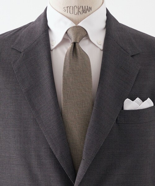 green label relaxing(グリーンレーベルリラクシング)の「GLR ジャパンヴィンテージ 8.0cm ソリッド ネクタイ(ネクタイ・メンズ・ロイヤルブルー/オレンジ/ベージュ/オリーブ/ダークグレー/ワインレッド/ダークブラウン/ネイビー・FREE)」の3枚目の写真