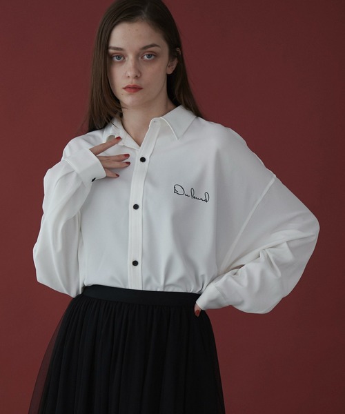 LUCY(ルーシー)の「LUCY/アムンゼンワンポイントBIGシャツ(シャツ/ブラウス・メンズ・ホワイト/サックスブルー/ブラック・MEDIUM/LARGE)」の2枚目の写真